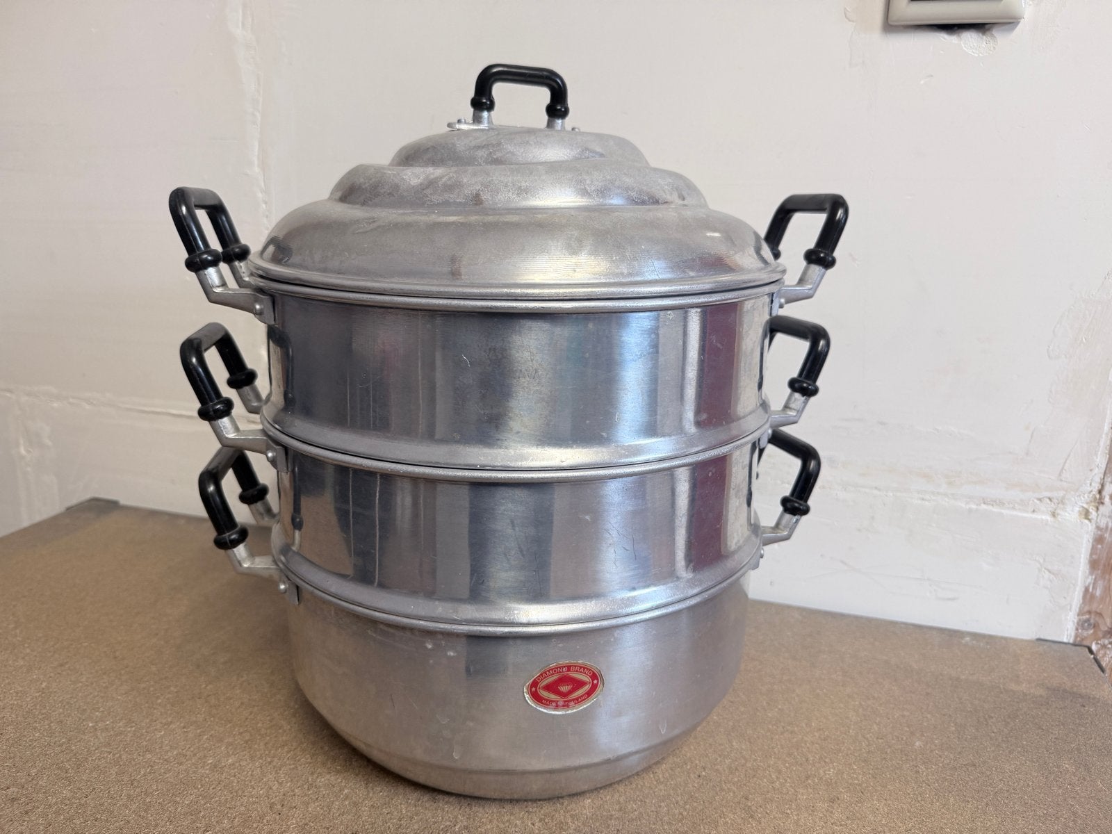 Diamond Brand Aluminium Stoompan - 3-laags, 28 cm, Ophalen, Zilver, Metaal, Overige merken