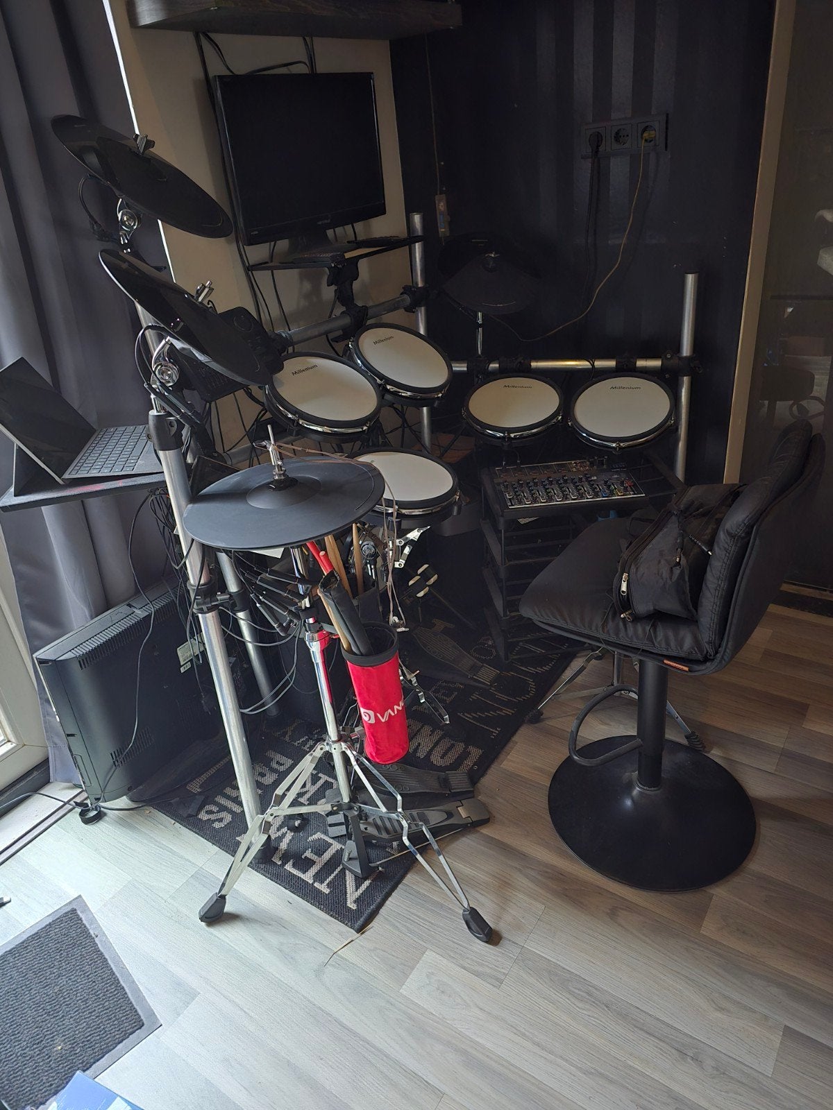 Zeer uitgebreid elektronisch drumstel, Muziek en Instrumenten, Ophalen, Zo goed als nieuw, Overige merken, Elektronisch