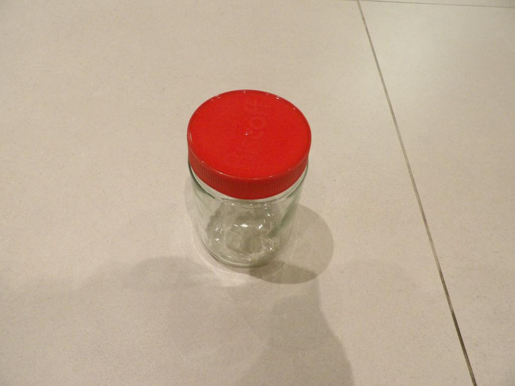 30 lege speculoos potjes met rood schroef deksel 11 cmx7 cm, Ophalen of Verzenden, Zo goed als nieuw