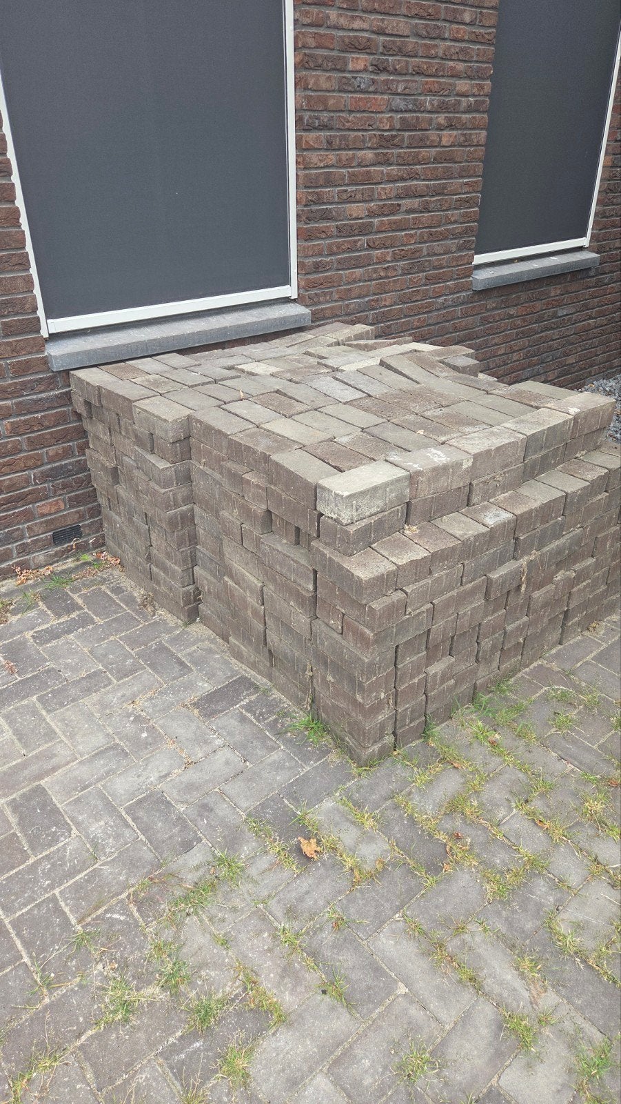 Betonklinkers rood/paars, Gebruikt, Klinkers, Ophalen of Verzenden, 10 m² of meer