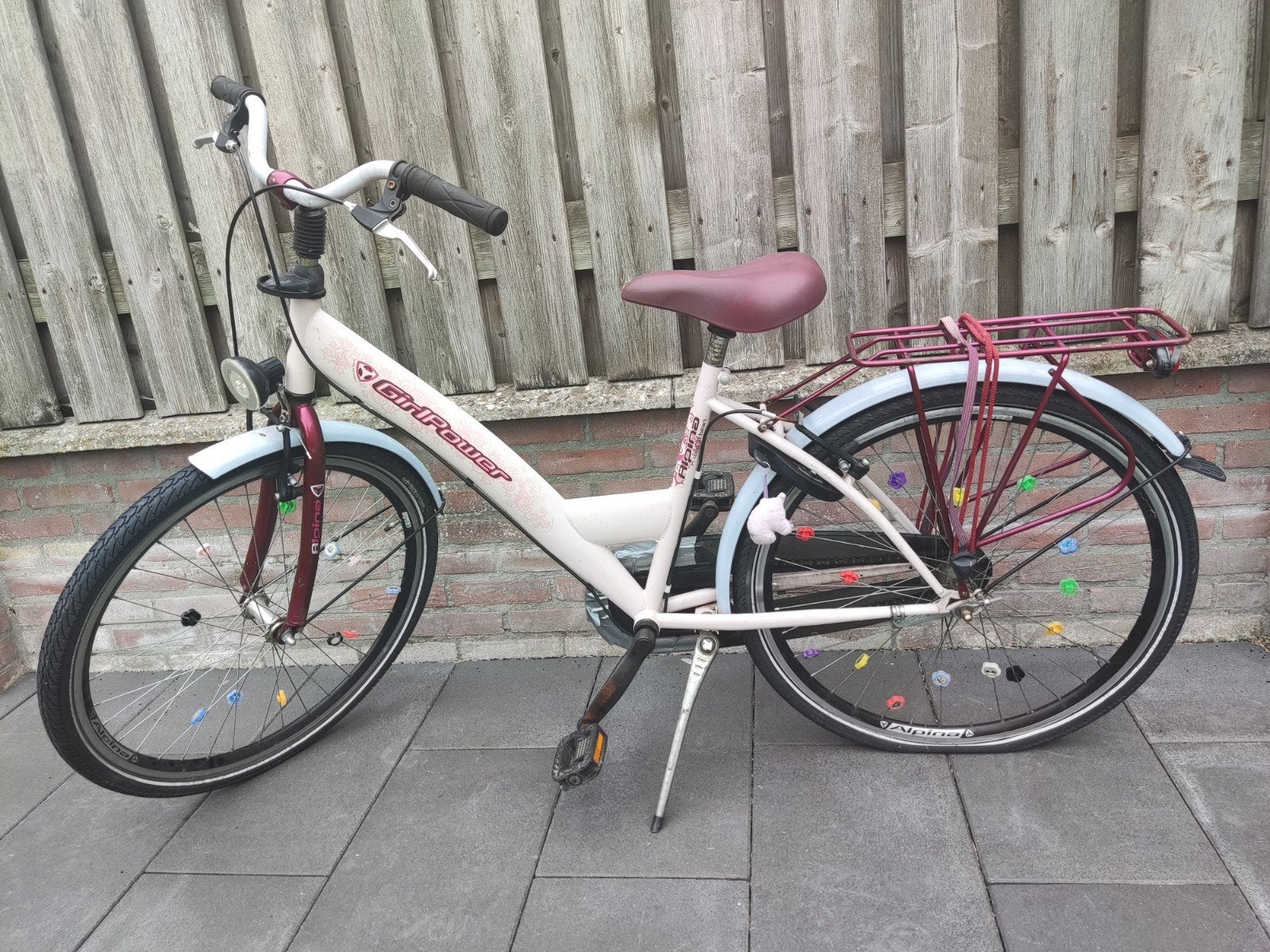 meisjesfiets, 26 inch, Gebruikt, Velgrem, Alpina, Handrem