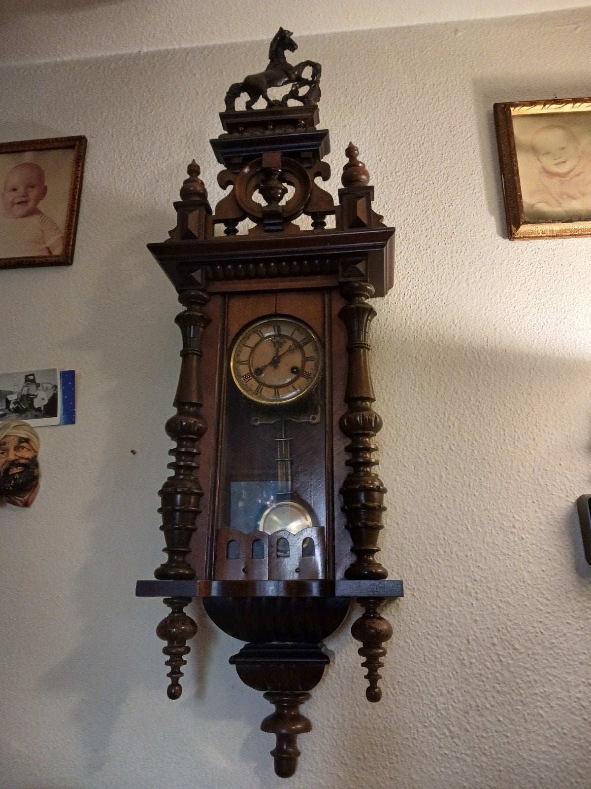 Paardjesklok groot model, Ophalen