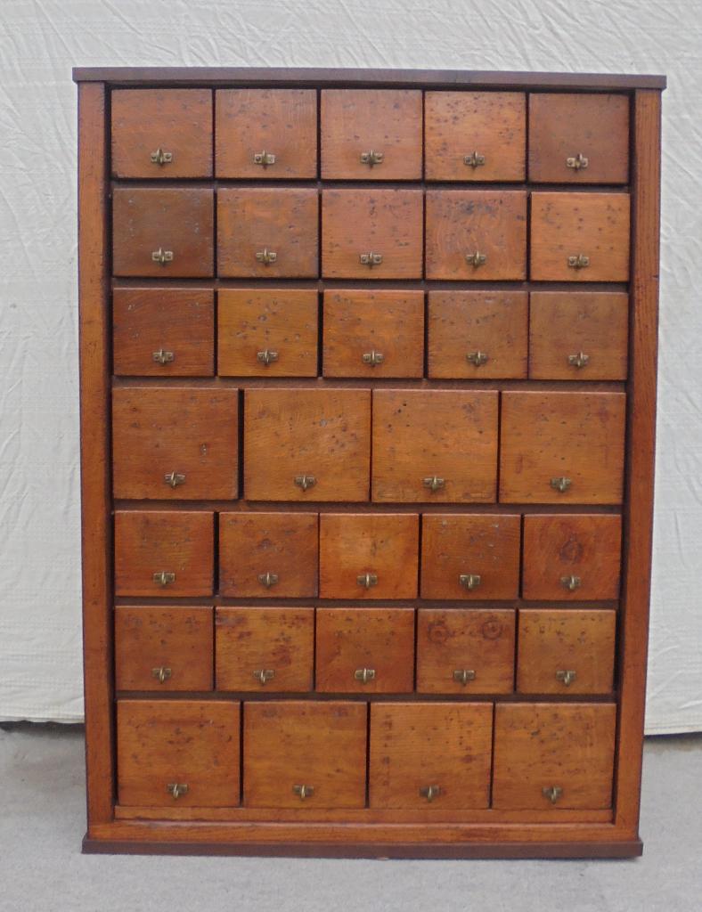 Ladekast apothekerskast winkelkast, Gebruikt, 5 laden of meer, 100 tot 150 cm, 25 tot 50 cm