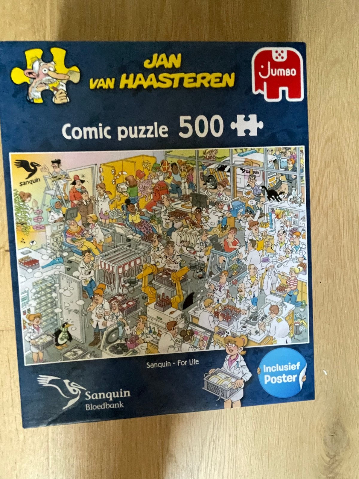 Jan van Haasteren Comic Puzzel 500+ Sanquin Bloedbank, Hobby en Vrije tijd, Denksport en Puzzels, Ophalen, 500 t/m 1500 stukjes
