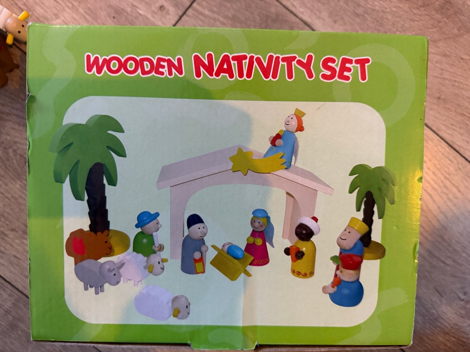 Houten Kerststal Speelset - Compleet met Figuren en Dieren, Ophalen of Verzenden, Zo goed als nieuw, Overige typen