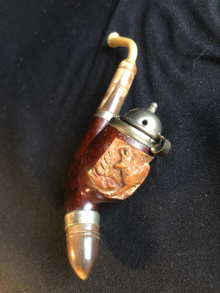 Oud tabaks pijpje standard old braid, Verzamelen, Ophalen of Verzenden, Gebruikt, Tabaksdoos of Verpakking