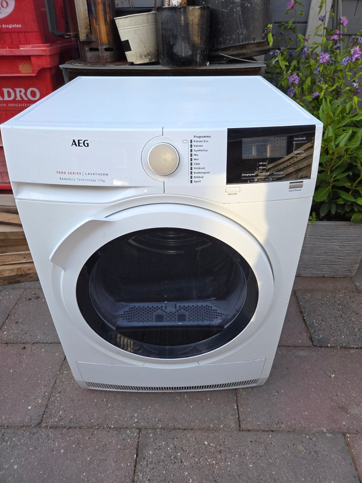 AEG Lavatherm 7000 Series SensiDry Condensdroger A++, Ophalen, 6 tot 8 kg, Zo goed als nieuw, Voorlader