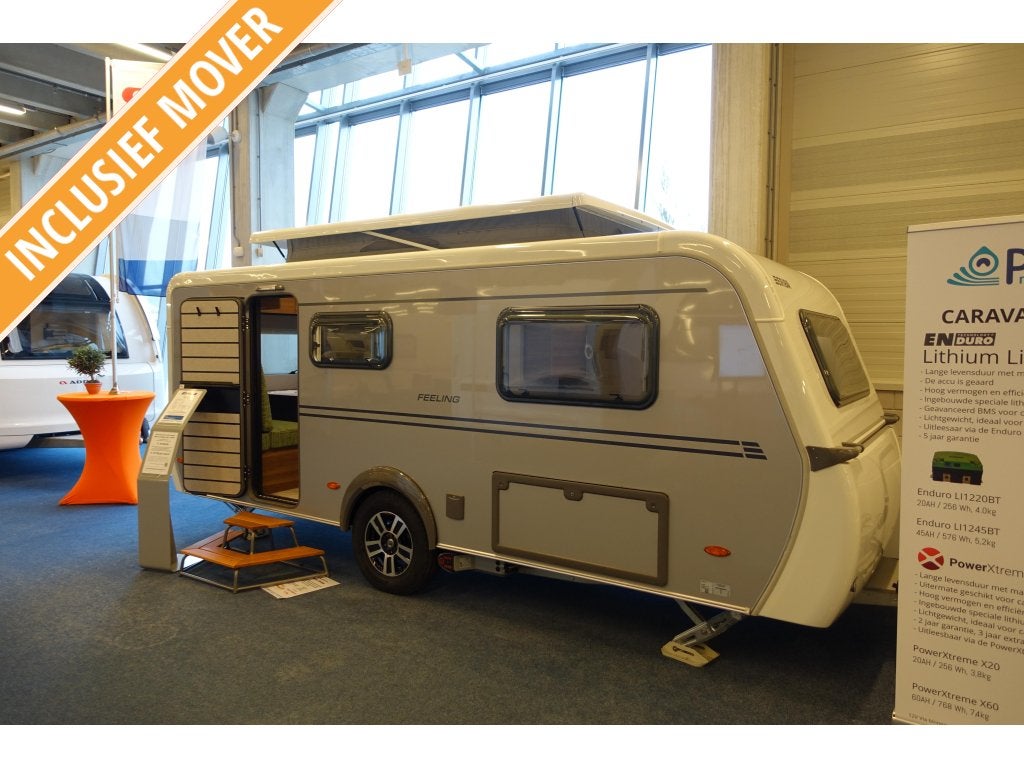 Eriba Feeling 470; zeer compleet, nieuwste 2026 model, Caravans en Kamperen, Caravans, Standaardzit, Schokbreker, Bedrijf, Eriba