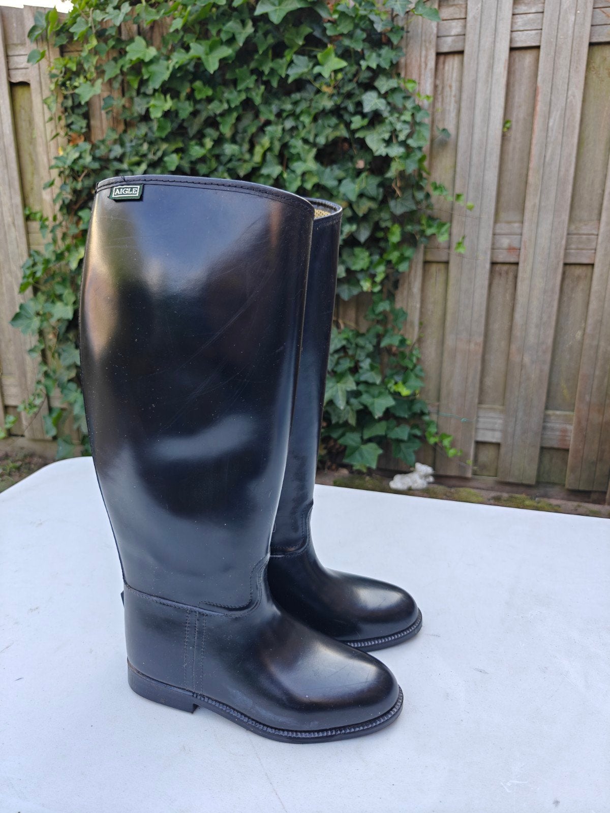 Aigle paardrijlaarzen maat 36, rubber, zwart, Dieren en Toebehoren, Paardrijkleding, Gebruikt, Dressuur, Aigle, Ophalen of Verzenden