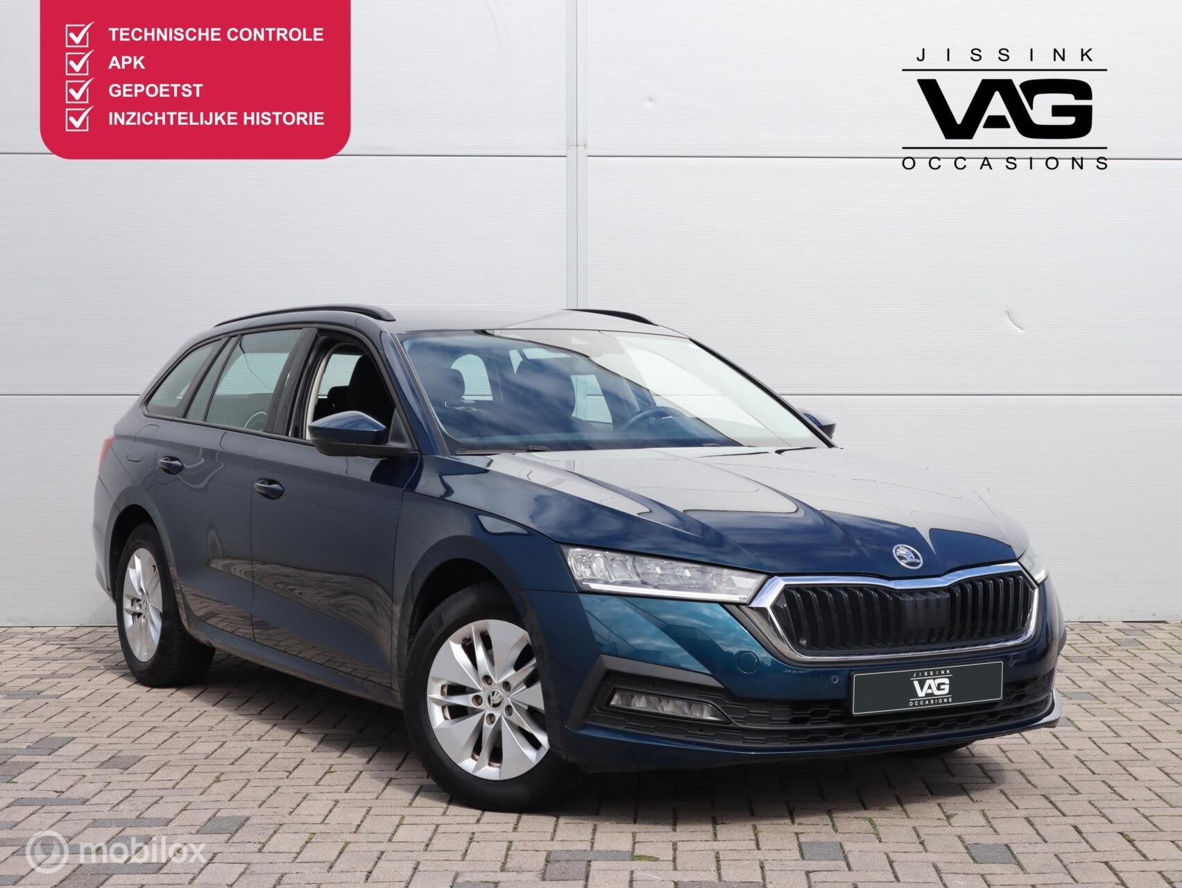 Skoda Octavia Combi 1.0 e-TSI ACC Trekhaak Parkeersensoren, Auto's, Dealer onderhouden, Stof, Blauw, 19 km/l