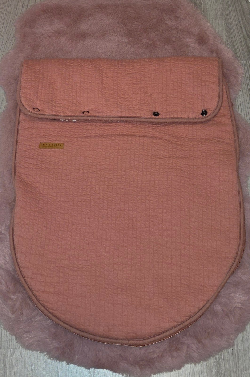 Roze Little Dutch voetenzak met warme binnenvoering, Verzenden, Nieuw, Met autostoeltje, Kinderwagen