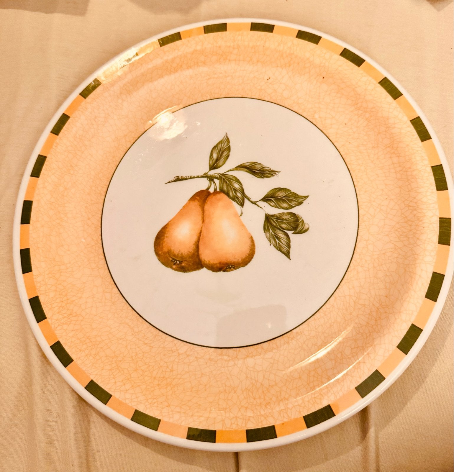 Decoratie bord Churchill met perenmotief, 32,5 cm, Antiek en Kunst, Ophalen of Verzenden