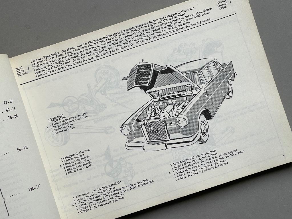 Onderdelen Catalogus  Mercedes - Benz Type 190c 200  (1965) , Ophalen of Verzenden