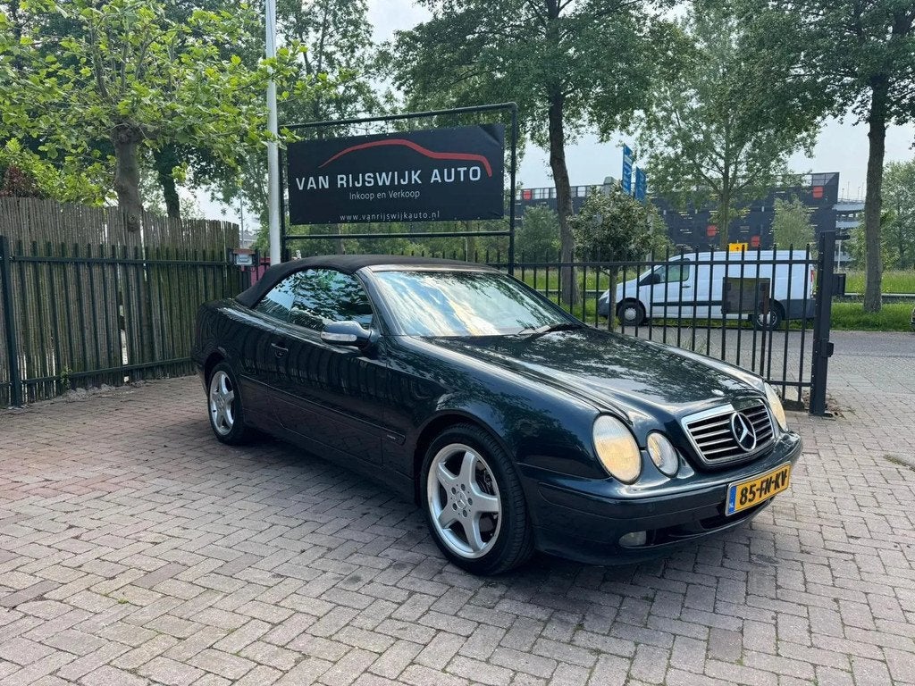 Mercedes-Benz CLK-klasse Cabrio 320 Avantgarde Leder Clima P, Auto's, Mercedes-Benz, Stof, Gebruikt, Zwart, 1595 kg