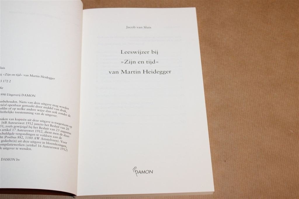 Leeswijzer bij Zijn en Tijd — Heidegger, Sein und Zeit, Boeken, Ophalen of Verzenden, Zo goed als nieuw