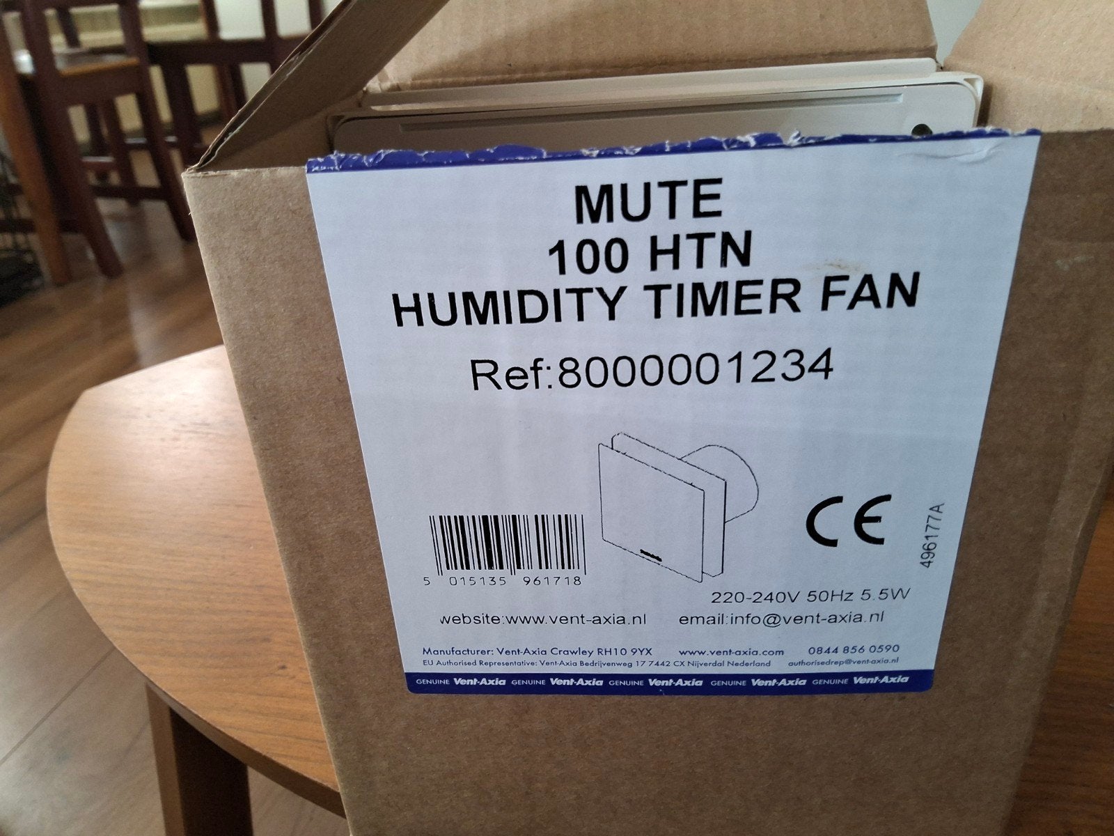 Stille Ventilator met timer, vochtsensor en rvs uitgang., Ophalen of Verzenden, Afzuiger
