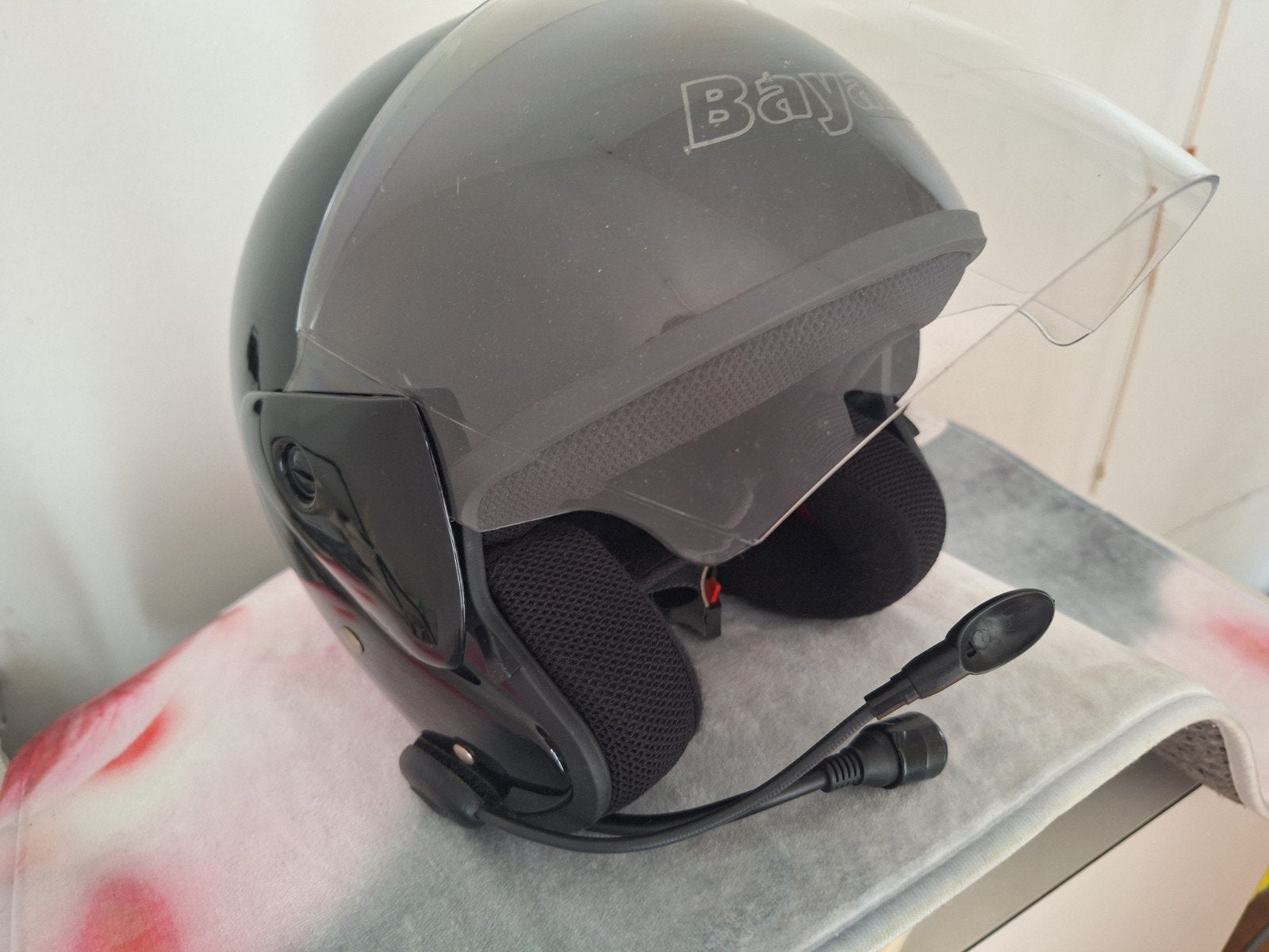 Nieuwe zwarte Bayard helm inclusief extra bluetooth headset, Overige merken, XS, Kinderen, Jethelm