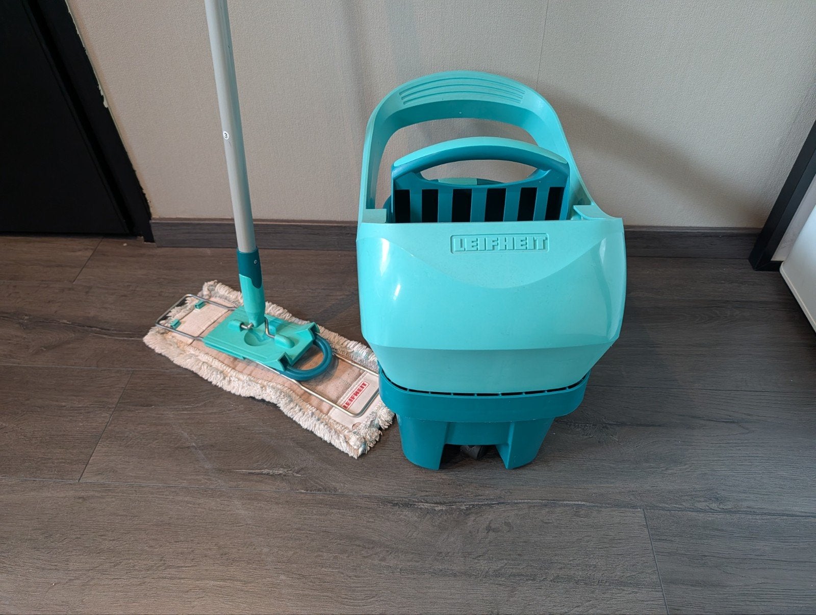 Leifheit Dweilsysteem met Emmer en Mop, Ophalen, Dweilemmer, -bak, of -wagen