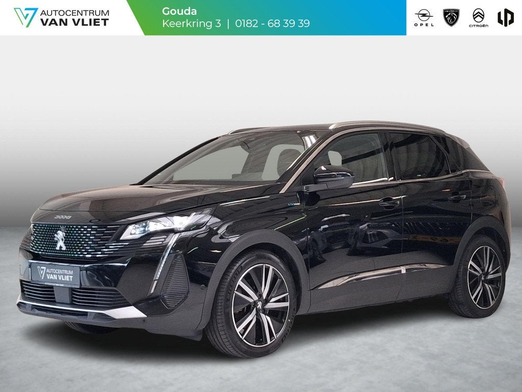 Peugeot 3008 1.6 HYbrid 225 Blue Lease GT SOH 92.5% | Automa, Auto's, Peugeot, Euro 6, 4 cilinders, Zwart, Bedrijf