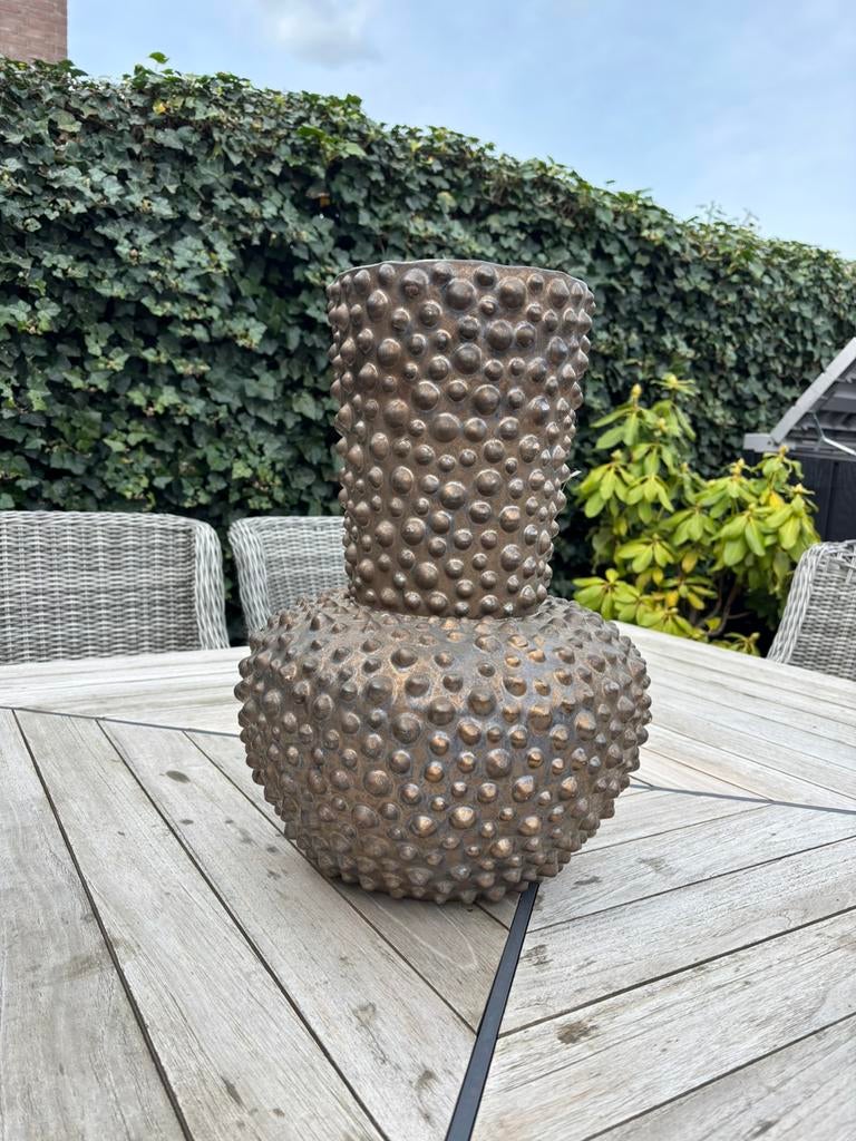 Vaas brons, Huis en Inrichting, Woonaccessoires | Vazen, Ophalen, Overige materialen, Overige kleuren, Zo goed als nieuw