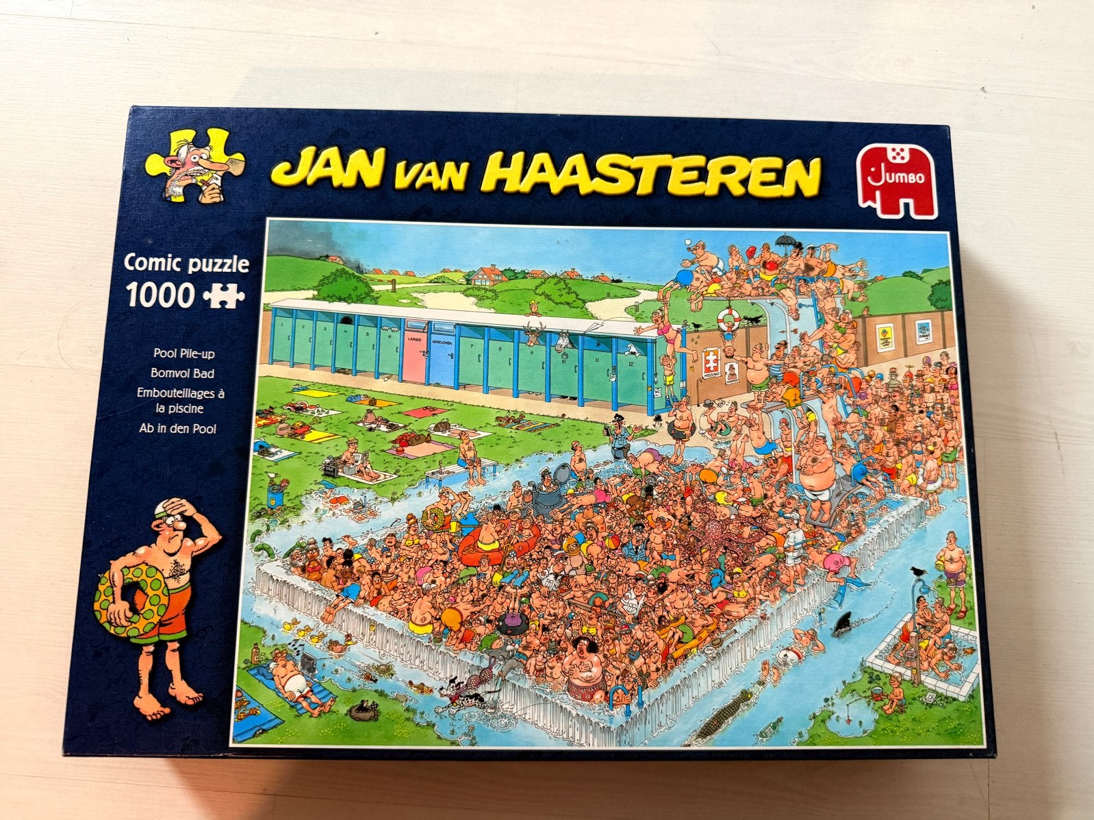 Jan van Haasteren Comic Puzzle 1000 stukjes - Pool Pick-up, Een of twee spelers, Ophalen of Verzenden, Zo goed als nieuw
