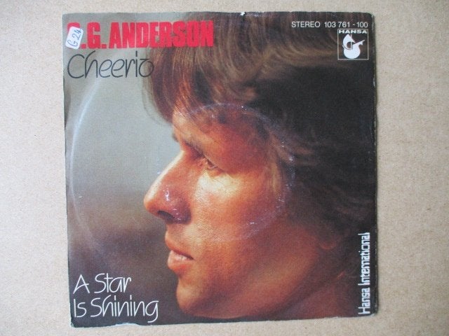 s0712 gg anderson - cheerio, Ophalen, Gebruikt, 7 inch, Overige genres