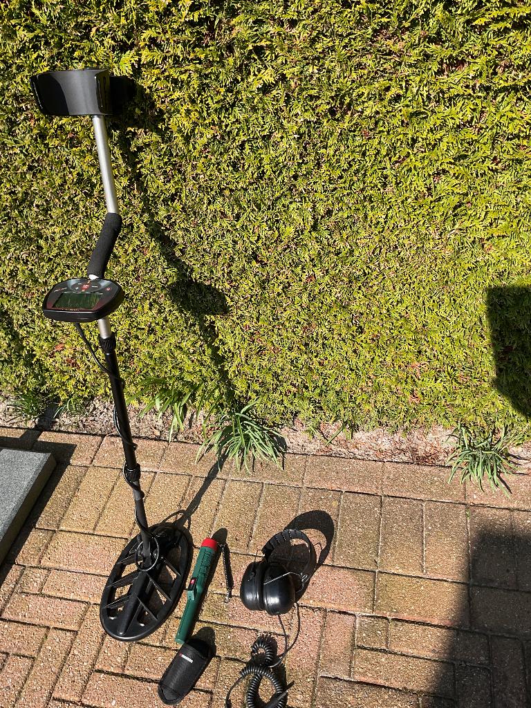 Teknetics Eurotec Pro + Hoofdtelefoon + nieuwe pinpointer, Ophalen, Teknetics, Meer dan 30 cm, Zo goed als nieuw