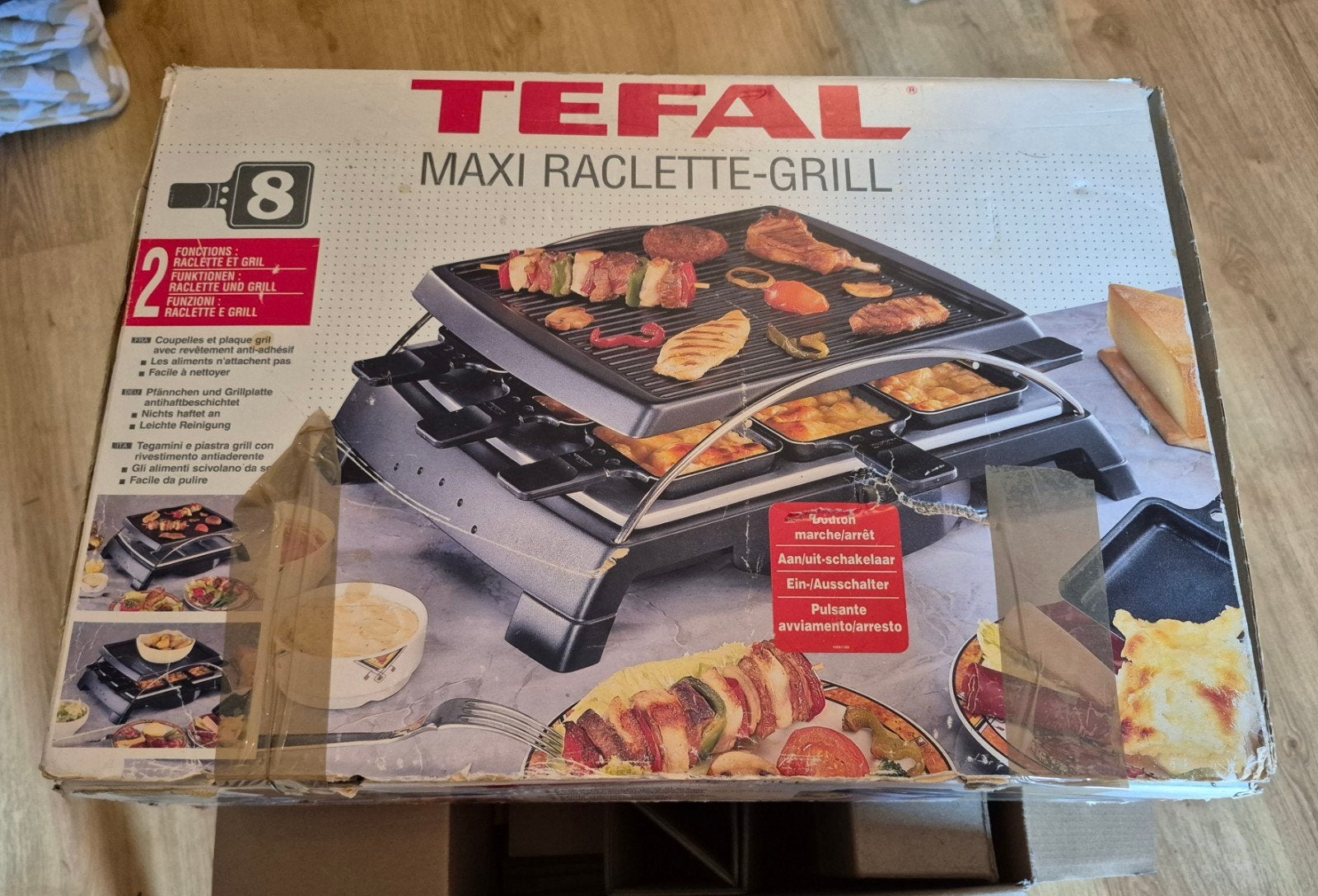 Tefal Maxi Raclette-Grill voor 8 personen, Witgoed en Apparatuur, Gourmetstellen, Ophalen, Gebruikt, 8 personen of meer