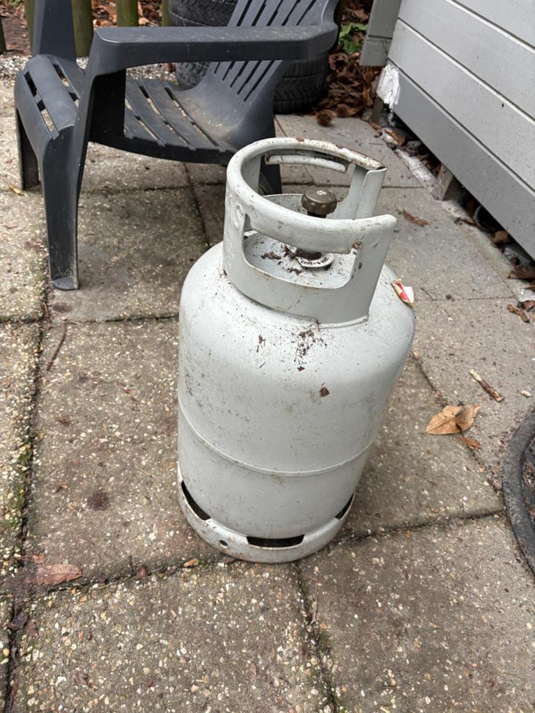 Witte gasfles, Ophalen of Verzenden, Zo goed als nieuw