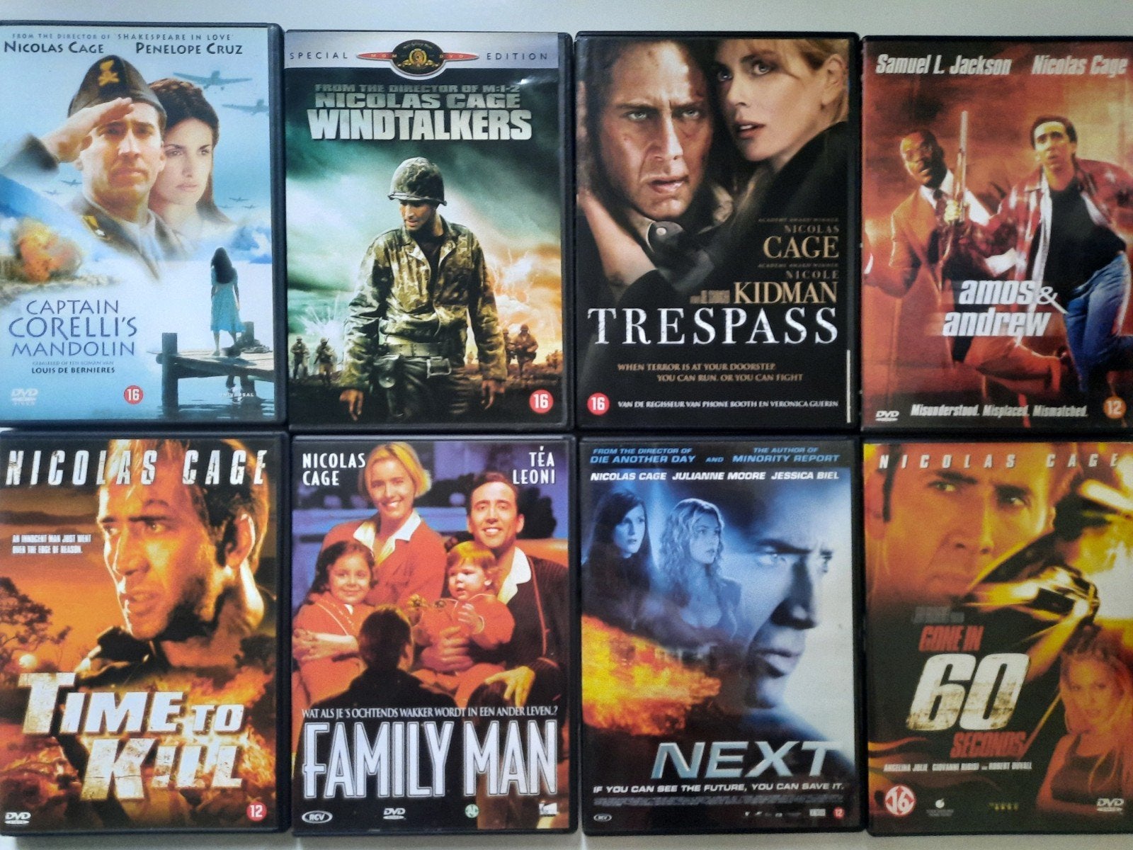 41 x dvd  NICOLAS CAGE, Engels, Nederlands, Actiethriller, Ophalen of Verzenden