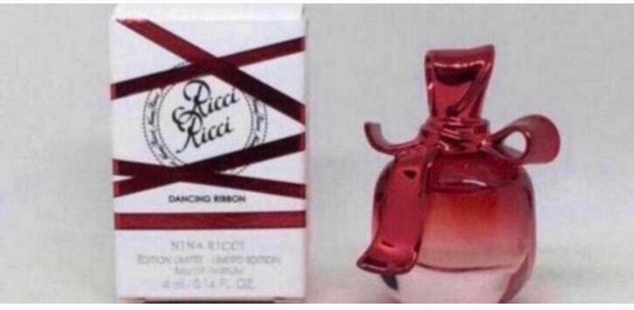 Limited edition Dancing Ribbon Nina Ricci 4 ml edp, Ophalen of Verzenden, Nieuw, Miniatuur, Gevuld