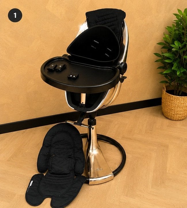 Bloom Fresco Kinderstoel – (Luxe uitvoering zwart/chroom), Kinderen en Baby's, Kinderstoelen, Ophalen, Gebruikt, Overige typen