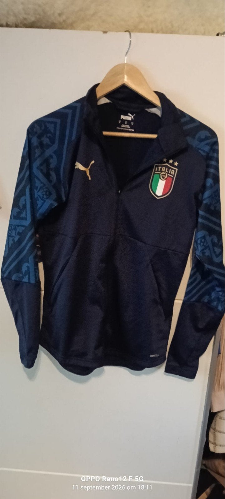 Mooi trainingsjack Italië voetbalteam maat M z.g.a.n., Puma, Ophalen of Verzenden, Zo goed als nieuw, Voetbal