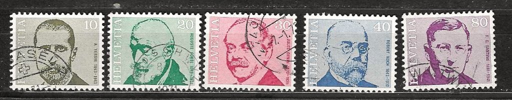 Zwitserland 955-959, Ophalen of Verzenden, Gestempeld