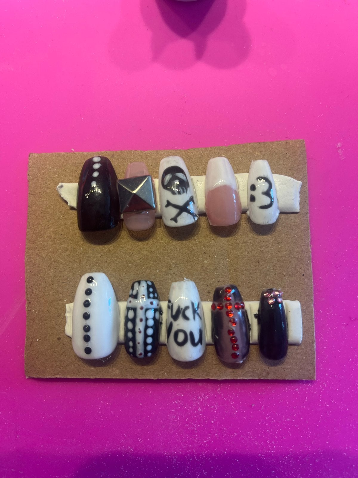 Handgemaakte Press-On Nagels, Sieraden, Tassen en Uiterlijk, Uiterlijk | Lichaamsverzorging, Ophalen of Verzenden, Nieuw, Overige typen