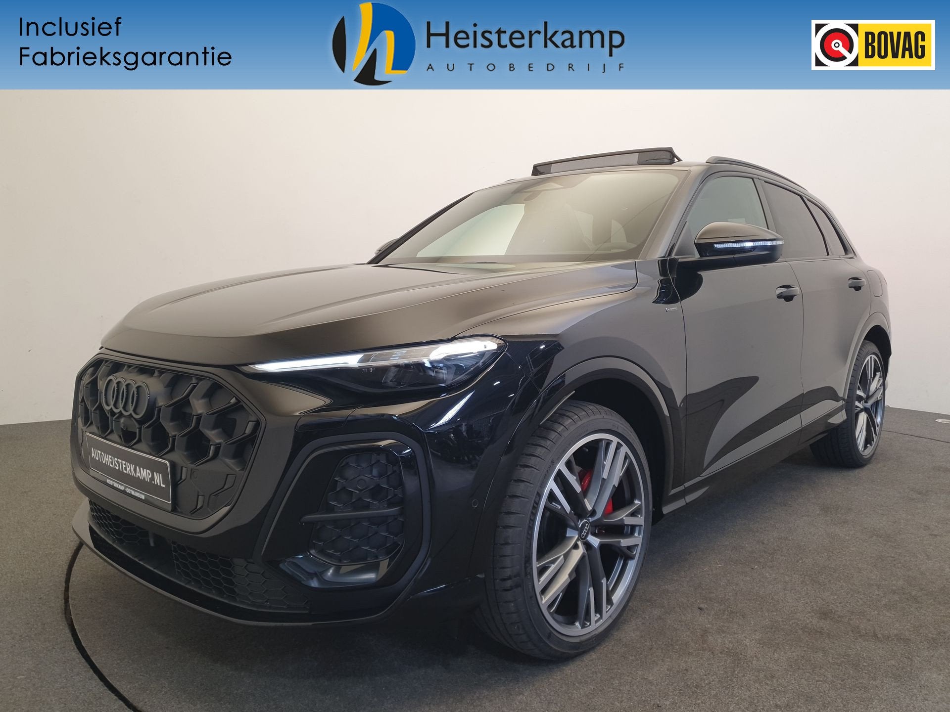 Audi Q5 2.0 TFSI e-hybrid quattro S edition HUD, Luchtvering, Auto's, Audi, 12 maanden, Stof, Zwart, 4 cilinders