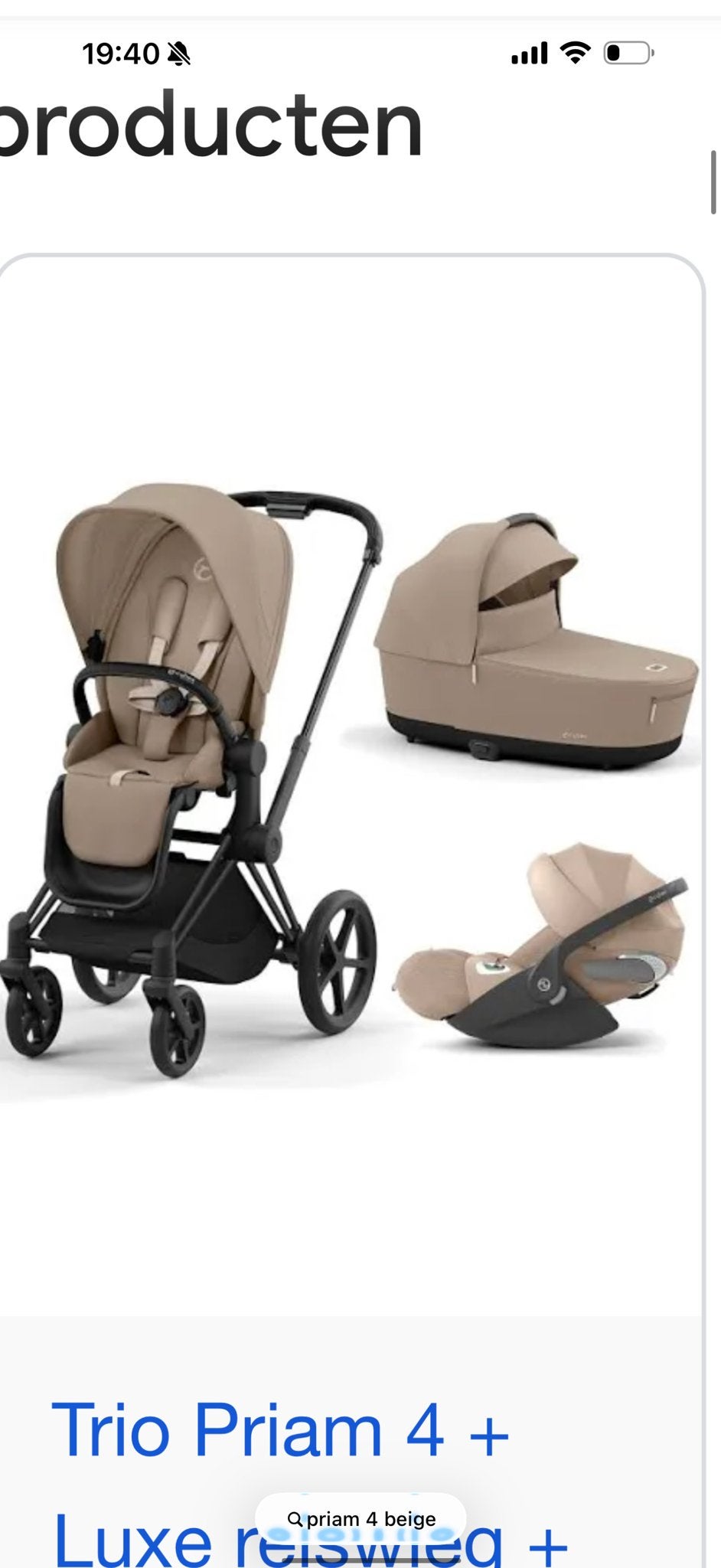 NIEUW Cybex Priam 4 Combiwagen, Nieuw, Combiwagen, Met autostoeltje, Ophalen