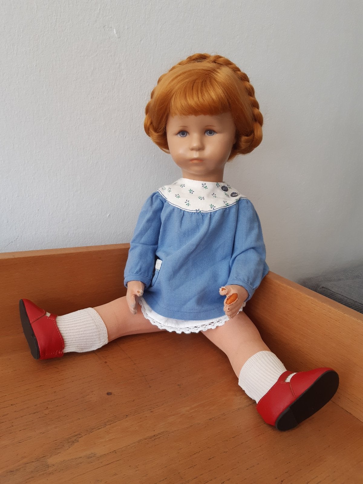 Roodharige Käthe Kruse pop te koop, Ophalen of Verzenden, Gebruikt, Pop