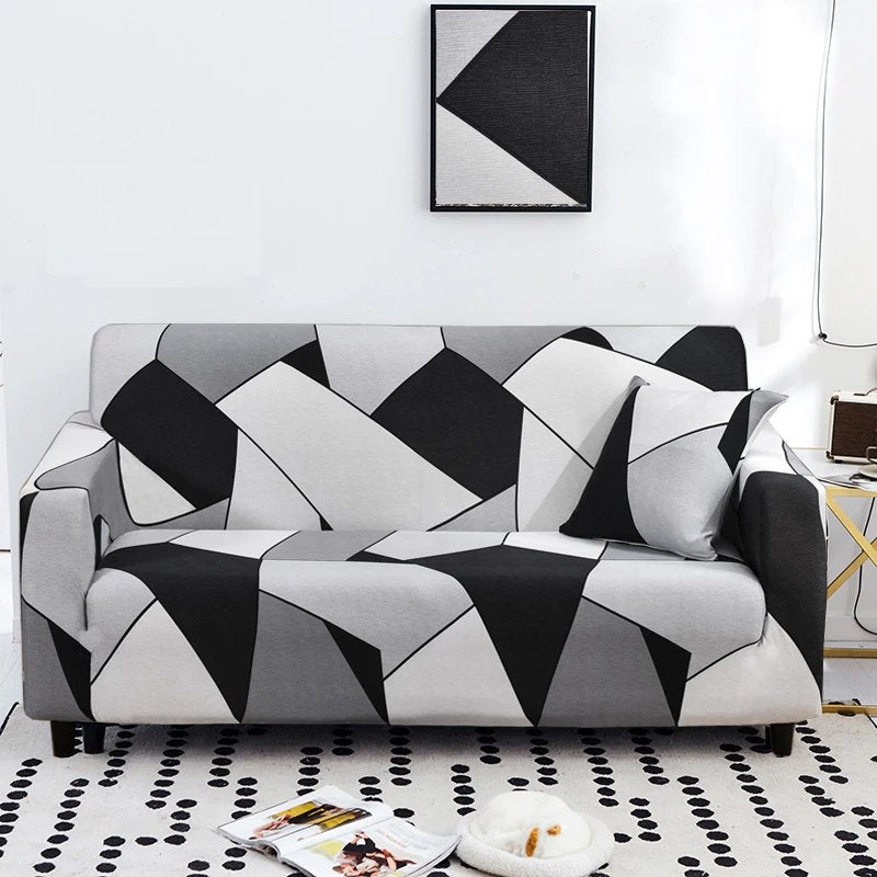 Zwarte witte grijze bank hoes sofa cover bescherming hoezen, Verzenden, 50 tot 100 cm, Nieuw, 200 cm of meer