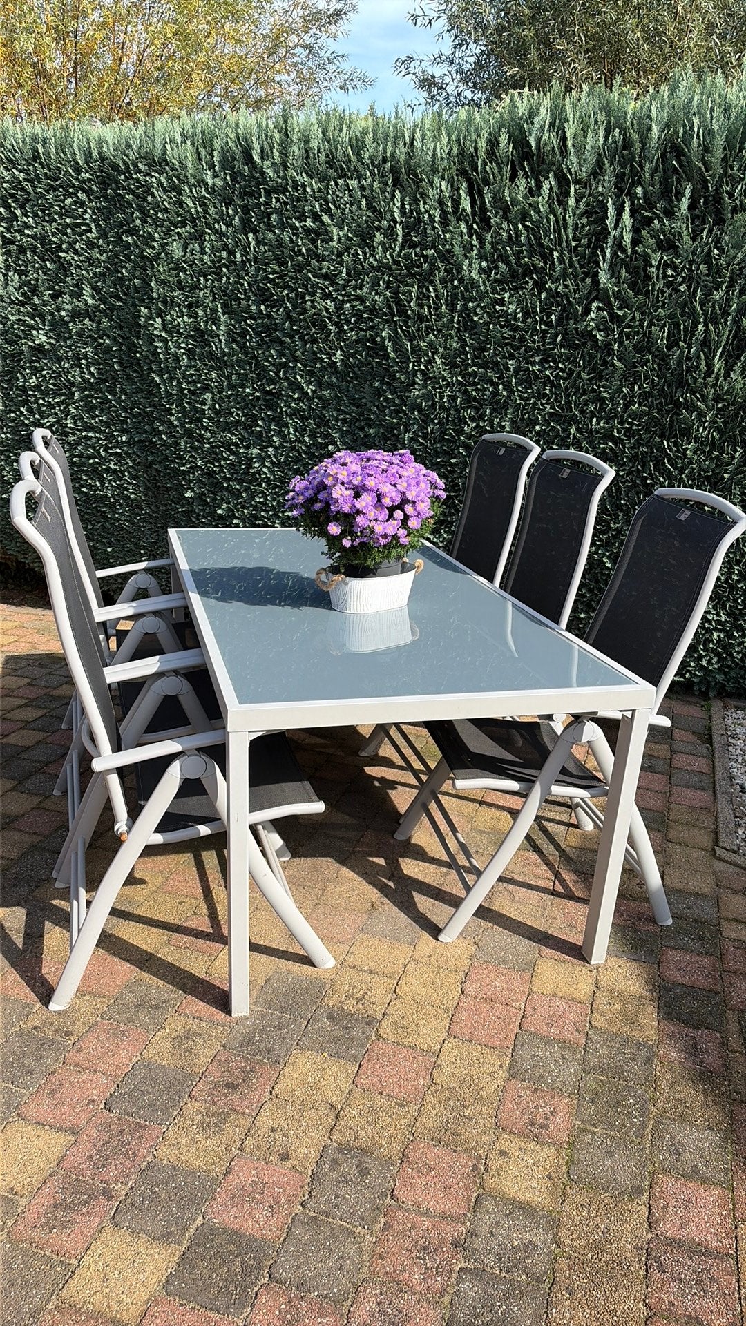 Outdoor Style set 6 persoons, Tuin en Terras, Ophalen, Gebruikt, 6 zitplaatsen, Aluminium