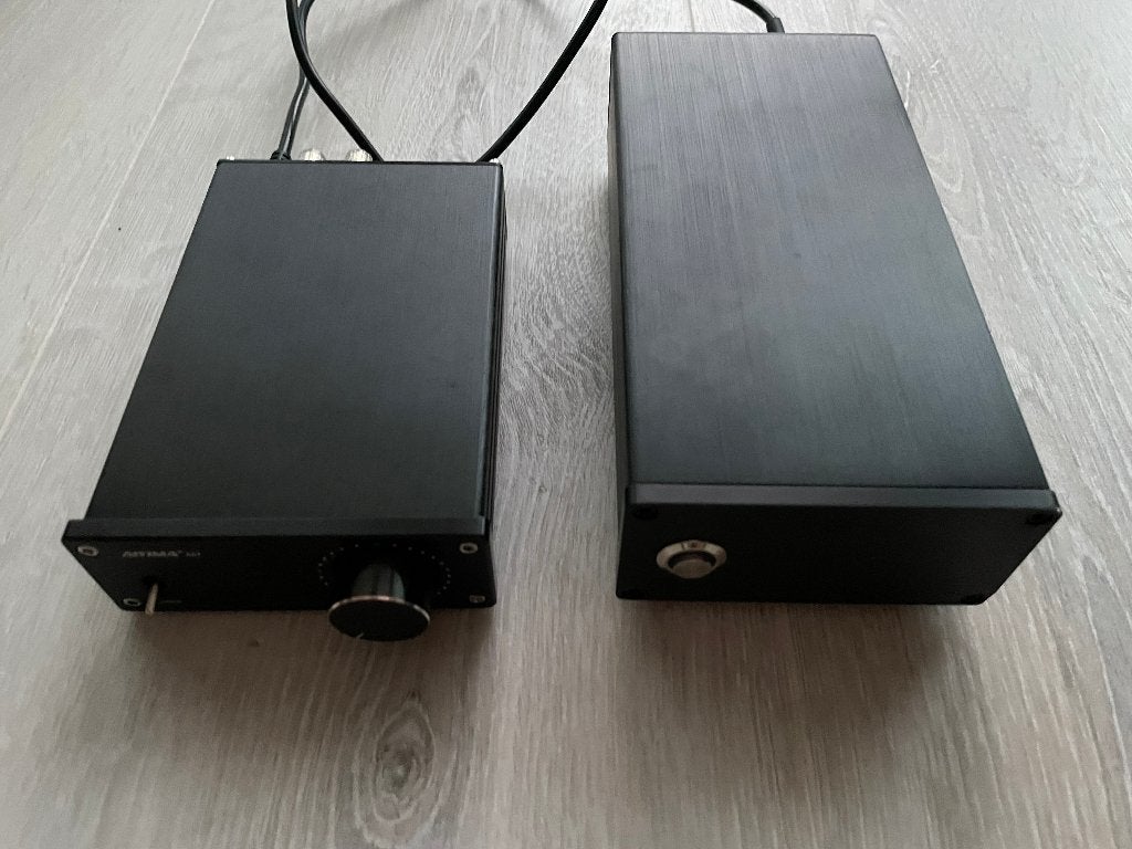AIYIMA A07 Class D Amplifier + PSU, Audio, Tv en Foto, Zo goed als nieuw, 60 tot 120 watt, Stereo, Ophalen