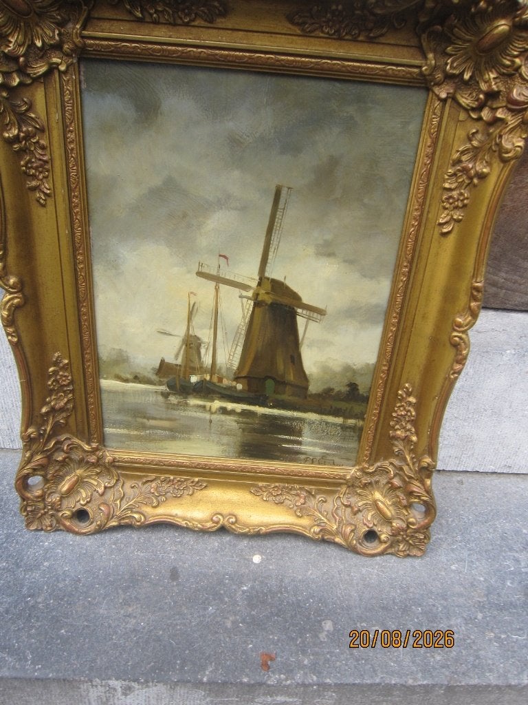 P.P.SCHIEDGES, (Pieter Scheen) Mooi Molen tafereel, Antiek en Kunst, Ophalen of Verzenden, Expressionistisch, Overige onderwerpen