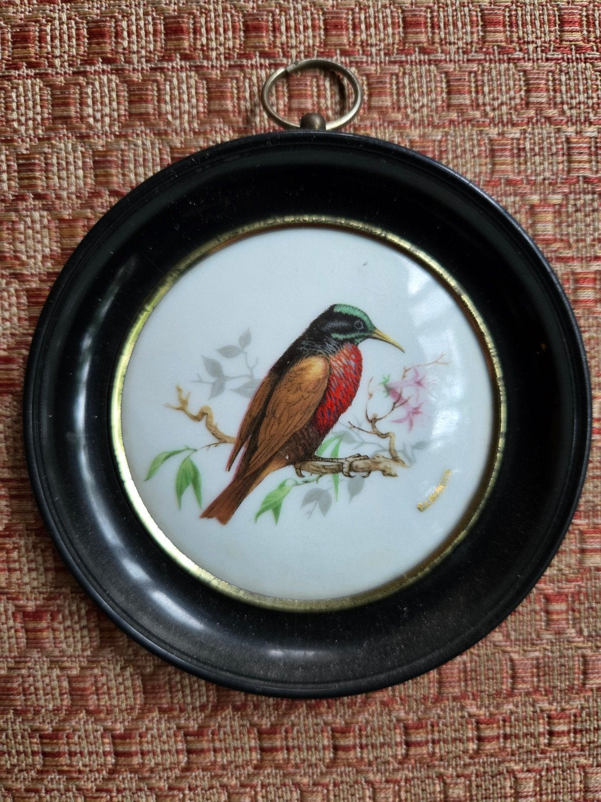 Antiek / vintage Limoges porselein mini schilderijtje, Ophalen of Verzenden
