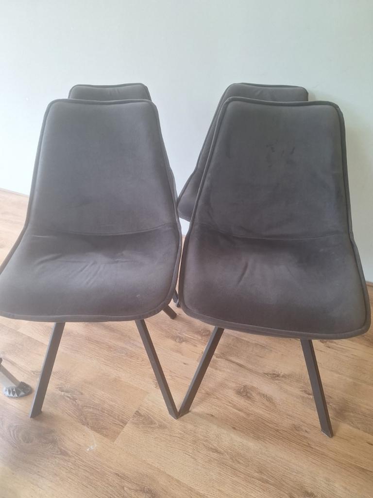 Eetkamerstoelen, Huis en Inrichting, Stoelen, Ophalen, Gebruikt, Grijs