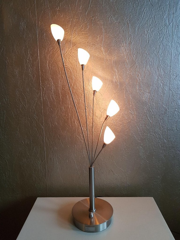 retro vintage Jan des Bouvrie tafellamp Tulp lamp Boxford, Huis en Inrichting, Ophalen, Overige merken, Met schakelaar, Metaal