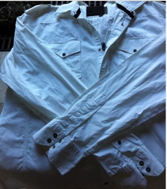 Heren overhemd wit Kazi mt L, Kleding | Heren, Overhemden, Wit, Ophalen of Verzenden, Zo goed als nieuw, Halswijdte 41/42 (L)