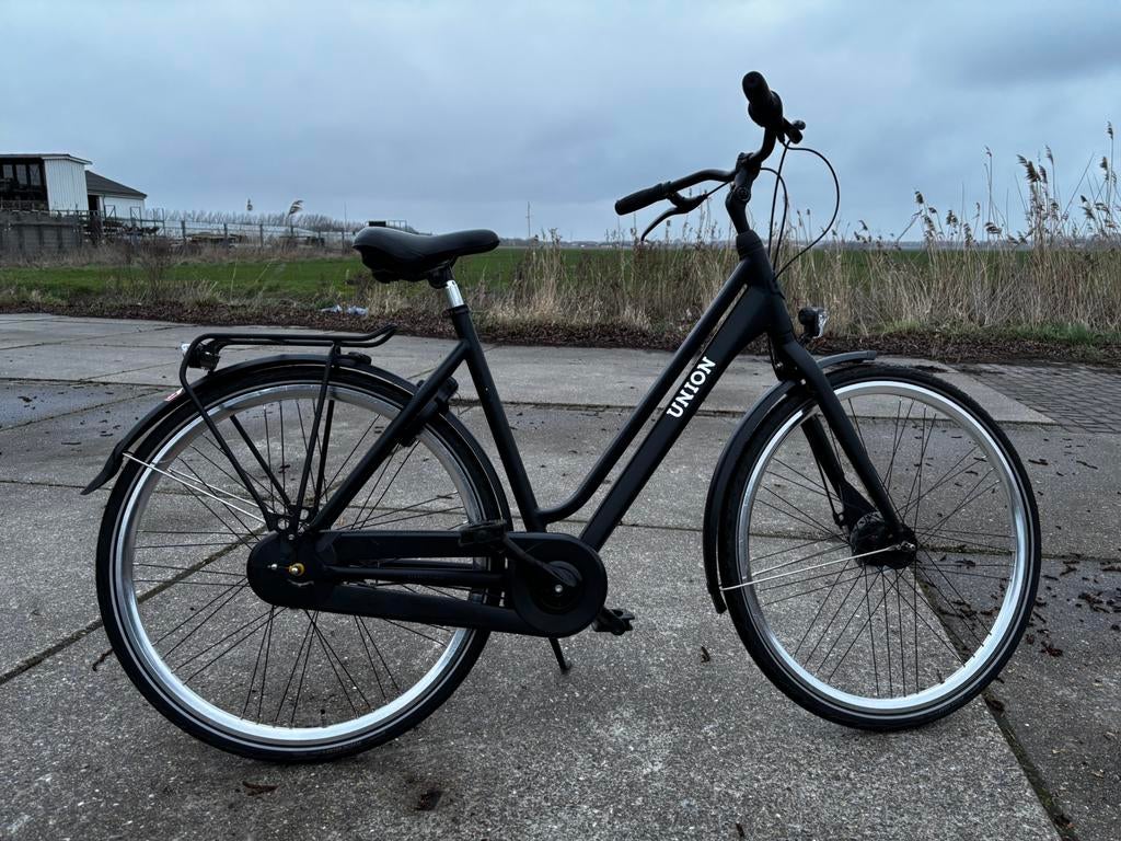 Union fast black mat maat 53, Fietsen en Brommers, 53 tot 56 cm, Versnellingen, Zo goed als nieuw, Ophalen