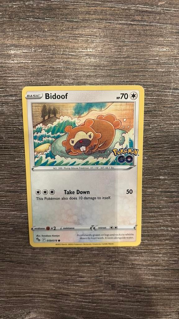 PGO Bidoof 059/078, Ophalen of Verzenden, Zo goed als nieuw