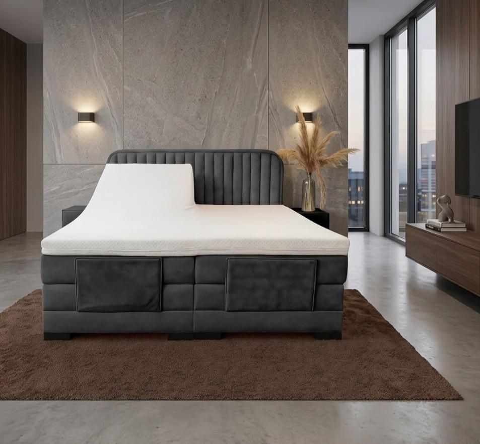 Elektrische Boxspring Verona 180x200 Beige - ACTIE!, Verstelbaar, Beige, Ophalen of Verzenden, 180 cm