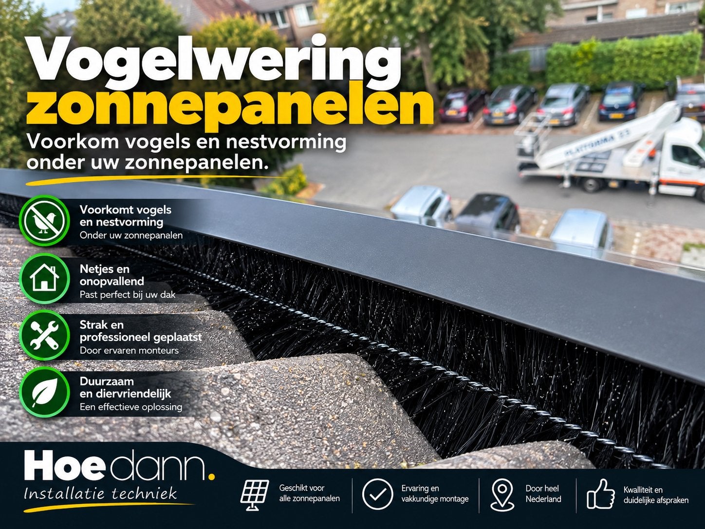 Vogelwering zonnepanelen – strak en professioneel geplaatst, Ophalen, Zo goed als nieuw